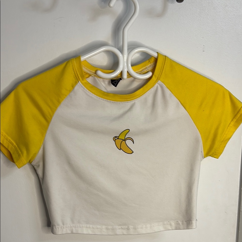 Yellow and White Kids Raglan T-Shirt